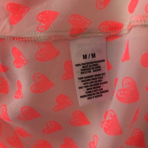 Aeropostale neon love hearts tank, size medium - Picture 3 of 3